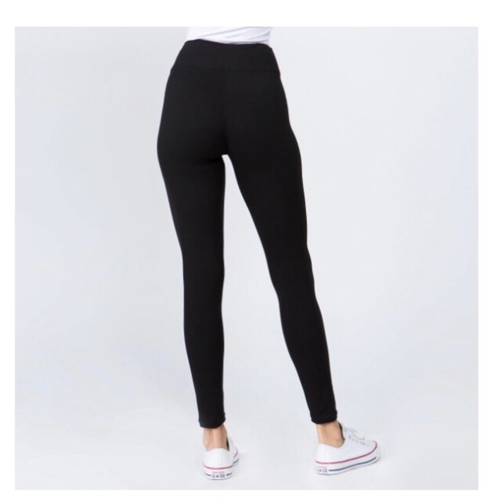 ❄️ One Size 0-14 Soft Black High Waist Leggings - Picture 6 of 6